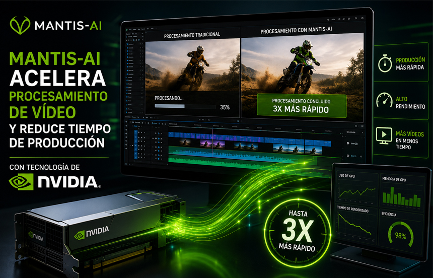 MANTIS-AI ACELERA EL PROCESAMIENTO DE VIDEO Y REDUCE EL TIEMPO DE PRODUCCIÓN CON TECNOLOGÍA NVIDIA