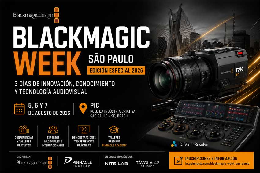 BLACKMAGIC WEEK SÃO PAULO REÚNE A LOS PRINCIPALES EXPERTOS AUDIOVISUALES BRASILEÑOS EN 3 DÍAS DE INNOVACIÓN, TECNOLOGÍA Y CONOCIMIENTO