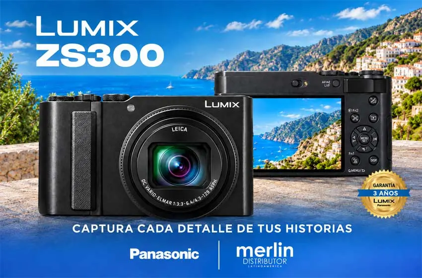 MERLIN DISTRIBUTOR PONE A DISPOSICIÓN DE LATINOAMÉRICA LA NUEVA CÁMARA DIGITAL COMPACTA PANASONIC LUMIX ZS300 4K, CON ZOOM 15X